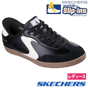 スケッチャーズ スリップインズ レディース スニーカー スリッポン 黒 白 Slip-ins ホットショット 185322 ハンズフリー シューズ SKECHERS