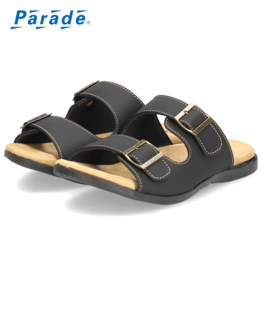 コンフォートサンダル メンズ 靴 2本ベルト 歩きやすい サンダル 合皮 カジュアル シンプル パレード 56101 Parade