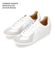 ジャーマントレーナー スニーカー 白 黒 メンズ レディース 靴 レザー ローカット シューズ GERMAN TRAINER 42500