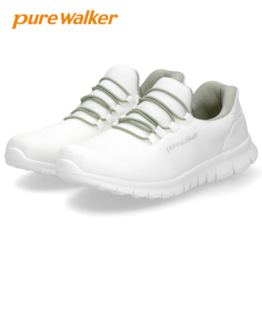 スリッポン レディース スニーカー 履きやすい ウォーキング 仕事 運動 シューズ ゴム紐 ピュアウォーカー 靴 pure walker PW1501