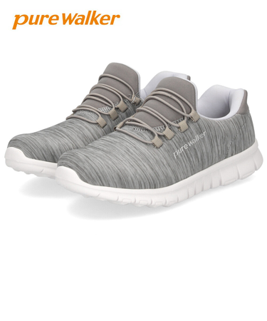スリッポン レディース スニーカー 履きやすい ウォーキング 仕事 運動 シューズ ゴム紐 ピュアウォーカー 靴 pure walker PW1501