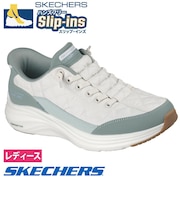 スケッチャーズ スニーカー レディース スリップインズ Slip-ins: Contour Foam - Cozy Fit スリップインズ コンツアーフォーム - コージーフィット ハンズフリー スリッポン 靴 ノーマル幅 白 黒 ホワイト ブラック 快適 SKECHERS 150404