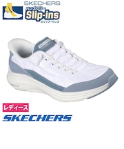 スケッチャーズ スニーカー レディース スリップインズ Slip-ins: Contour Foam - Cozy Fit スリップインズ コンツアーフォーム - コージーフィット ハンズフリー スリッポン 靴 ノーマル幅 白 黒 ホワイト ブラック 快適 SKECHERS 150404