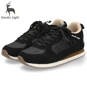 スニーカー レディース きれいめ 軽量 黒 ブラック 通勤 通学 シンプル かわいい おしゃれ 北欧 歩きやすい ノルディックライト 靴 NL0040F