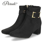 ショートブーツ レディース ブーツ 靴 スエード調 バックル ファスナー付き  歩きやすい ヒール 5cm パレード 52903 Parade