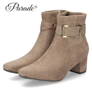 ショートブーツ レディース ブーツ 靴 スエード調 バックル ファスナー付き 歩きやすい ヒール 5cm パレード 52903 Parade