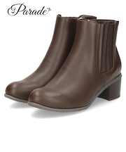 ショートブーツ レディース ブーツ 靴 サイドゴア 内側ファスナー付き 履きやすい 歩きやすい ヒール 5cm パレード 52904 Parade