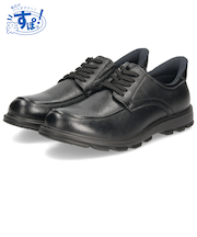 手を使わずに履ける靴 メンズ シューズ カジュアル 防水 本革 スリッポン ハンズフリー 履きやすい 歩きやすい 黒 ブラック 仕事 通勤 オフィスカジュアル Parade 楽すぽっ 97080 97081