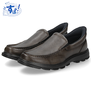 手を使わずに履ける靴 メンズ シューズ カジュアル 防水 本革 スリッポン ハンズフリー 履きやすい 歩きやすい 黒 ブラック 仕事 通勤 オフィスカジュアル Parade 楽すぽっ 97080 97081