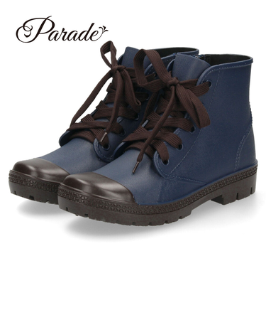 レインブーツ レディース レインシューズ レインスニーカー 防水 靴 軽量 ハイカット 歩きやすい 雨靴 長靴 ショートブーツ 52607 Parade