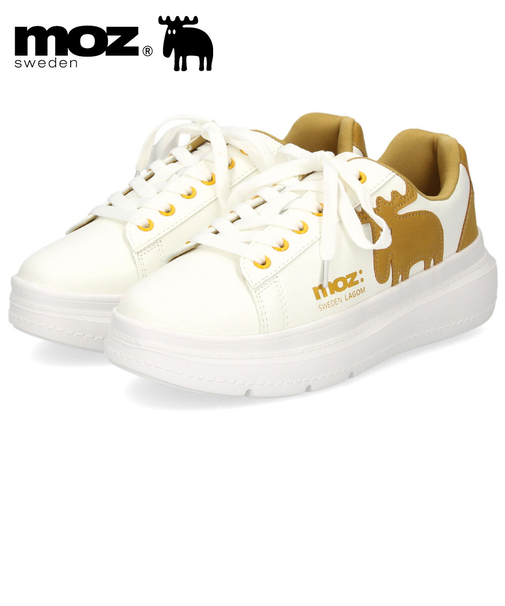 モズ スニーカー レディース 靴 厚底 軽量 歩きやすい コートスニーカー moz 靴 おしゃれ レースアップ シンプル ひも靴 40250