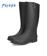 長靴 レディース 雪 レインブーツ ロング 完全防水 防滑 軽量 やわらか キルティング シンプル 黒 ブラウン ブラック 雨 大きいサイズParade 52602