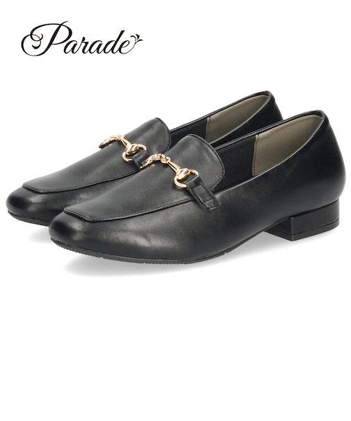 ローファー レディース ローヒール 防水 パンプス ビットローファー カジュアル 通勤 柔らかい おしゃれ 可愛い 黒 ブラック グレー 歩きやすい パレード 51104 Parade