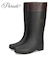 長靴 レディース 雪 おしゃれ レインブーツ 軽量 防寒 ロング ミドル ブーツ 防滑 靴 防水 ブラック  黒 パレード 52603 Parade シンプル きれいめ 農作業 冬 雨