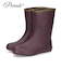 長靴 レディース ミドル丈 レインブーツ 防水 防滑 軽量 吸湿速乾素材使用 雨靴 雪 ブラック ボルドー 柔らか シンプル ガーデニング パレード 52606 Parade