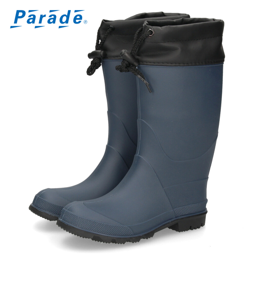 長靴 キッズ 男の子 女の子 レインブーツ 軽い ロング丈 防水 子供 長め アウトドア 通園 通学 雨靴 柔らかい 滑らない 黒 Parade 56604