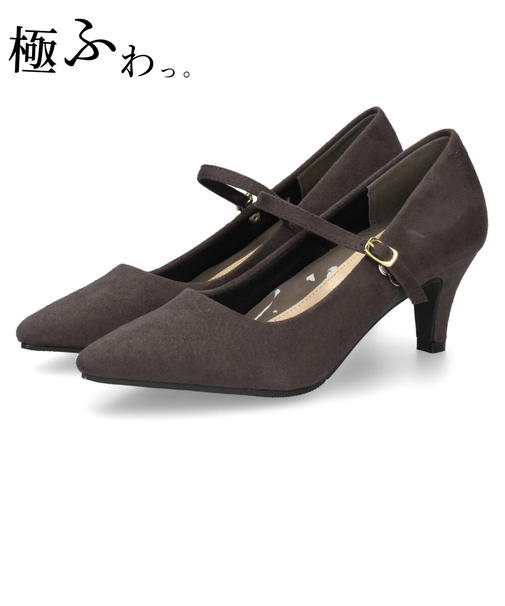 パンプス 結婚式 太ヒール ワンストラップ 痛くない 柔らかい 二次会 パーティ ビジネス 仕事 6cmヒール 19035 極ふわっ Parede レディース