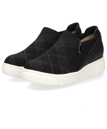 レディース スリッポン 軽量 スニーカー 疲れない 黒 カジュアル シューズ ブラック 靴 パータム リュクス 40031 PARTAM LUXE