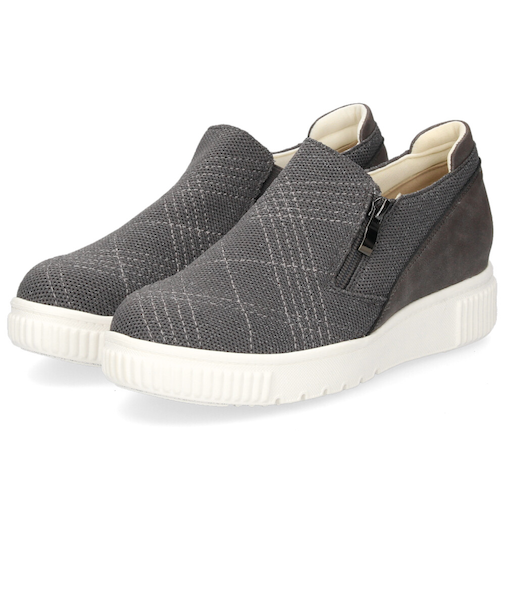 レディース スリッポン 軽量 スニーカー 疲れない 黒 カジュアル シューズ ブラック 靴 パータム リュクス 40031 PARTAM LUXE