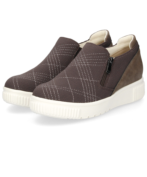 レディース スリッポン 軽量 スニーカー 疲れない 黒 カジュアル シューズ ブラック 靴 パータム リュクス 40031 PARTAM LUXE