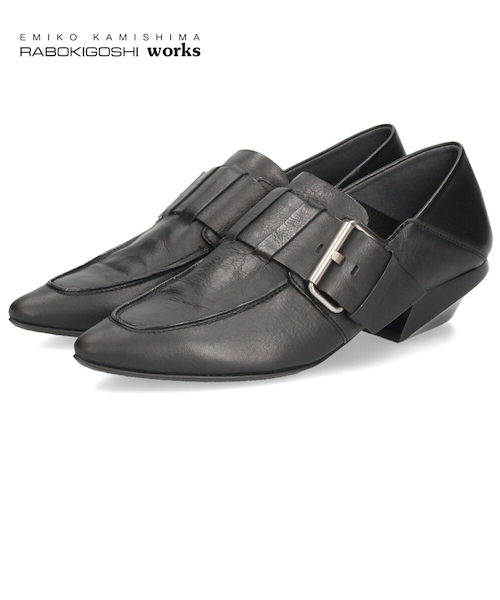 ラボキゴシ ワークス レディース パンプス 本革 ブラック 黒 ベージュ