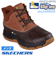 スケッチャーズ スリップインズ ブーツ メンズ 防水 256026 SKECHERS ジョンディア WP リラックスド フィット リスペクテッド スワンパー