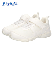 子供 キッズ スニーカー 男の子 女の子 3E 靴 運動靴 ランニング ベルクロ ゴム紐 幅広 黒 白 軽量 屈曲 内履き 外履き Parade 56202