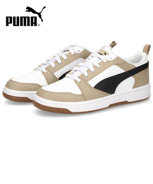 プーマ スニーカー メンズ リバウンド V6 ロウ ブラック ホワイト 黒 白 ローカット 靴 シューズ 歩きやすい PUMA Rebound V6 Low 392328
