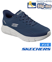 スケッチャーズ スリップインズ メンズ スニーカー スリッポン 手を使わずに履ける 靴 ノーマル幅 SKECHERS Slip-ins BOBS Sport B Flex Smooth Edge ボブス スポート 118116