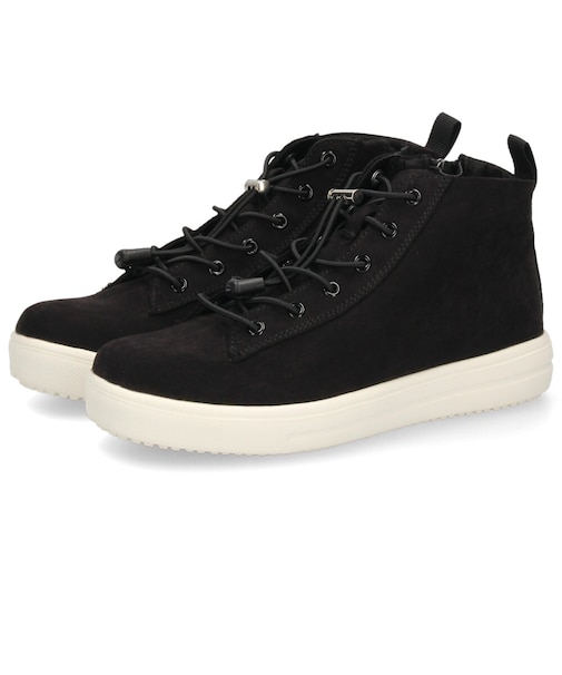 防水スニーカー レディース ミッドカット 防滑 軽量 晴雨兼用 ゴム紐 サイドジップ レインシューズ レインスニーカー Parade 51712