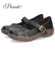 メリージェーンシューズ レディース 靴 ストラップシューズ パンプス 軽量 やわらかい ラウンドトゥ 黒 茶 ブラック キャメル 51306 Parade