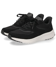 スニーカー レディース ハンズフリー 防水 手を使わずに履ける 靴 スリッポン 軽量 楽すぽっ Parade 51716 黒 ブラック ワイン