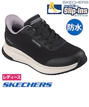 スケッチャーズ スリップインズ レディース 防水 スニーカー ボブス スクワッド 4 117744 SKECHERS 靴 ノーマル幅 ハンズフリー