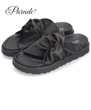 サンダル レディース フットベット 快適 フラット 履きやすい つっかけ サテン 光沢 痛くない Parade DHS1101