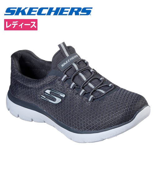 スケッチャーズ レディース スリッポン スニーカー 靴 サミッツ SKECHERS Summits 12980 軽量 ノーマル幅 ひもゴム