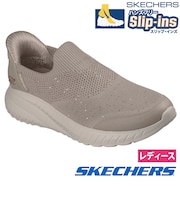 スケッチャーズ スリップインズ レディース スニーカー スリッポン ボブス スクワッド カオス サトル スパークル SKECHERS Slip-ins 立ったまま履ける 手を使わずに履ける ハンズフリー 靴 ノーマル幅 117252