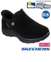 スケッチャーズ スリップインズ レディース 防水 ウォータープルーフ イージー ゴーイング ウィンター ウィンド SKECHERS Slip-ins ブーツ レザー スエード ハンズフリー ノーマル幅 169158
