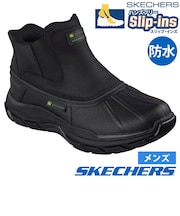 スケッチャーズ スリップインズ メンズ 防水 防滑 ブーツ ジョンディア ウォータープルーフ リラックスドフィット リスペクテッド ラングドン SKECHERS Slip-ins ハンズフリー ノーマル幅 256133
