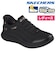 スケッチャーズ スリップインズ スリッポン スニーカー レディース 靴 ボブス ゴム紐 ノーマル幅 SKECHERS Slip-ins BOBS Squad 4 117743 ハンズフリー 立ったまま履ける 手を使わずに履ける ブラック 黒