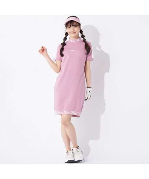 《WEB限定アイテム》FILA GOLF/フィラゴルフ レディース 別注 モックネックワンピース