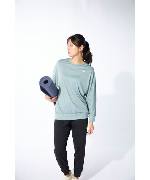 FILA/フィラ セット水着 水陸両用フィットネスウェア 上下2点セット　長袖Tシャツ　イージーパンツ　ヨガ　ジム　ランニング　