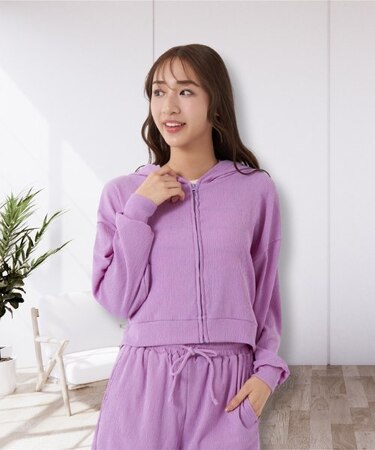 OceanPacific/オーシャンパシフィック レディースシワ素材ショート丈ラッシュガード UVカット 水陸両用