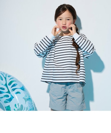 OceanPacific/オーシャンパシフィック キッズ ラッシュガード ボーダー ロンT 親子コーデ 子供 水陸両用