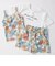 OceanPacific/オーシャンパシフィック キッズ　3点セット 水着 ラッシュTシャツ ショートパンツ タンキニ パンツ 花柄