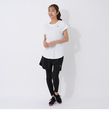 FILA/フィラ　水着セット　水陸両用　フィットネスウェア　上下3点セット　半袖Tシャツ　ショートパンツ　レギンス　ヨガ　ジム　ランニング
