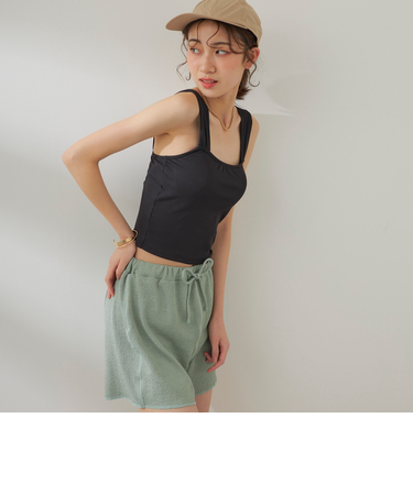 OceanPacific/オーシャンパシフィック  レディース4点セット水着 体型カバー 長袖 上下 セット 水陸両用 リブ素材 キャミソール ロンT ショーツ