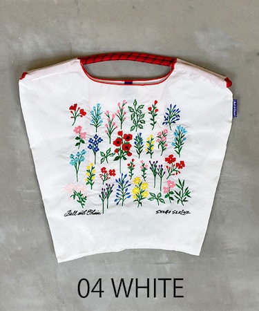 【Ball＆Chain/ボールアンドチェーン】S.FLOWER(M) 刺繍エコバッグ