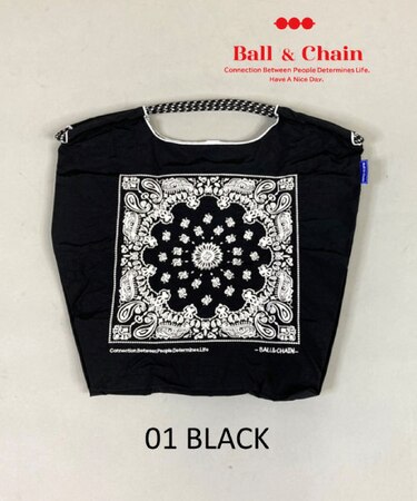 【Ball＆Chain/ボールアンドチェーン】BANDANA(M) 刺繍エコバッグ