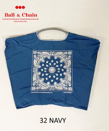 【Ball＆Chain/ボールアンドチェーン】BANDANA(L) 刺繍エコバッグ