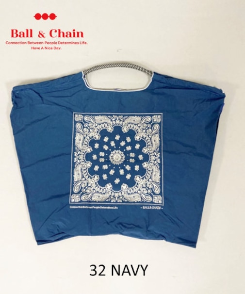 【Ball＆Chain/ボールアンドチェーン】BANDANA(L) 刺繍エコバッグ